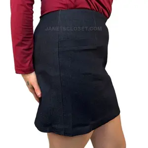 Stretch Denim Mini Skirt – Crossdresser & Transgender Friendly – High Waist Jean