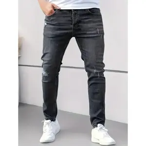 Jeans Men's Side Pockets Skinny Jeans