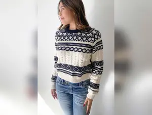Patterned Knit Sweater