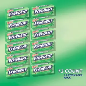 Freedent Peppermint Gum Plen - T - Pack (12 count) Snack Freedent Peppermint Gum Plen - T - Pack (12 count) Snack