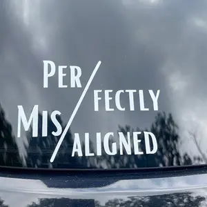 Perfectly misaligned car decal