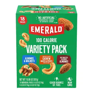 Nuts Mixed Nuts Variety Pack 18ct (1-Pack) , 100-Calorie Individual Packs , Features Dry Roasted Almonds, Natural Almonds & Walnuts, and Roasted & Salted Cashews
