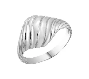 Silver Style Textured Wave Ring, Sterling Silver Silver Style Textured Wave Ring, Sterling Silver