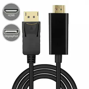 6FT Display Port to HDMI Cable Cord DP to HDMI Cable Adapter Gold Plated HD High Speed Device