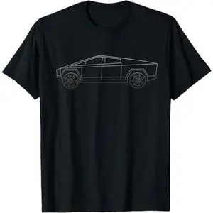 CyberTrucks Line Art Futuristic Truck Cyber Design EV Fan T-Shirt