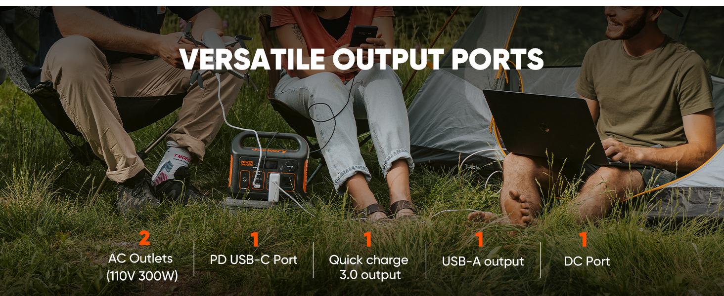 Jackery Solar Generator 300 - Portable Power Station with 293Wh Battery & 102W Fast Charger, 300W AC Outlet (110V) for Outdoor Adventures, Travel & Blackouts