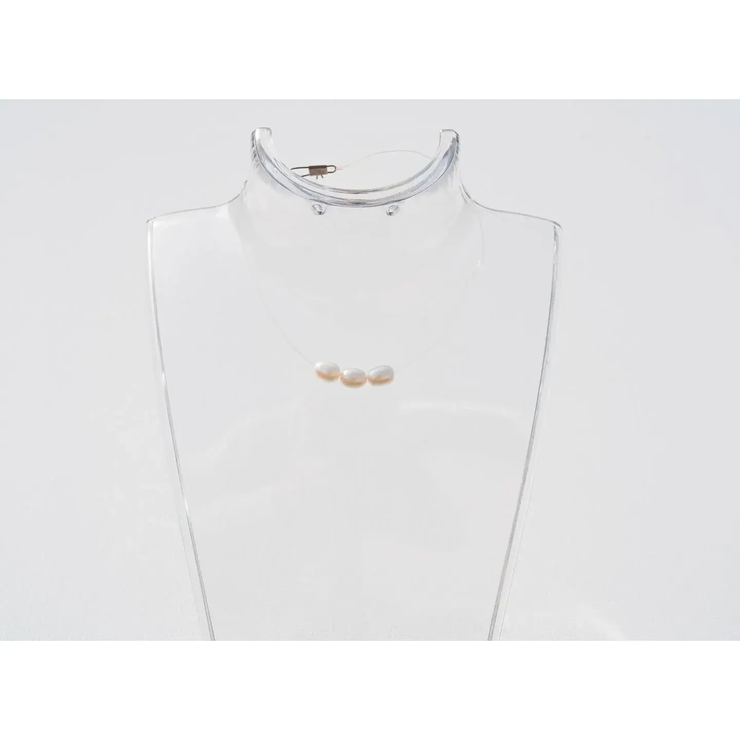 Triple Tail Floating Pearl Necklace