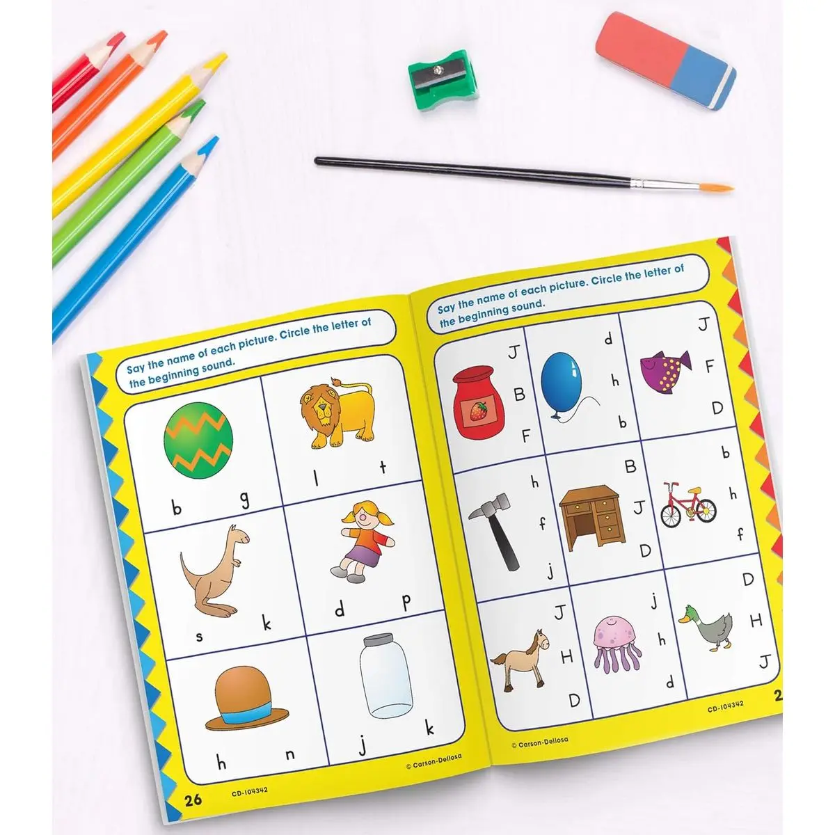 Carson Dellosa Beginning Reading Book, Kindergarten Workbook With Sight ...