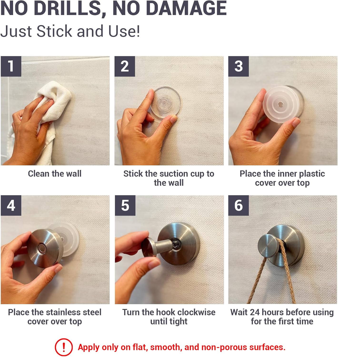 Suction Cup Hooks for Door Wreaths,2026 Upgrade No-Drill Hooks,Stainless Steel Waterproof Suction Cup Hook,Rustproof Holder Towel Hooks for Bathroom Wall,Kitchen,Glass,Tile(Gold) blade stand hangers