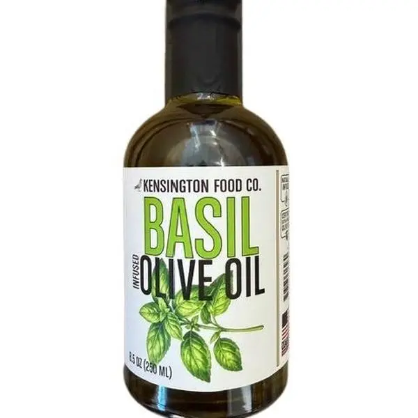 Basil Infused Extra Virgin Olive Oil - Naturally Infused - 250ML Glass Bottle - Infused and Bottled in Philadelphia