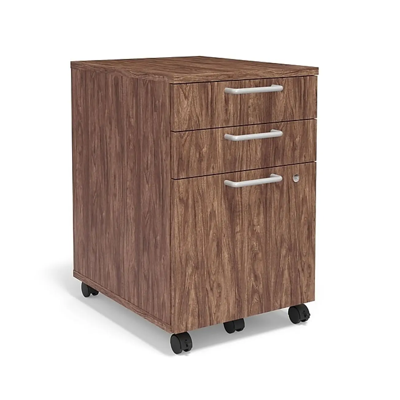 Union & Scale™ Essentials 3-Drawer Mobile Vertical File Cabinet, Letter/Legal, Lockable, 24.3"H x 15.6"W x 21.3"D, Espresso