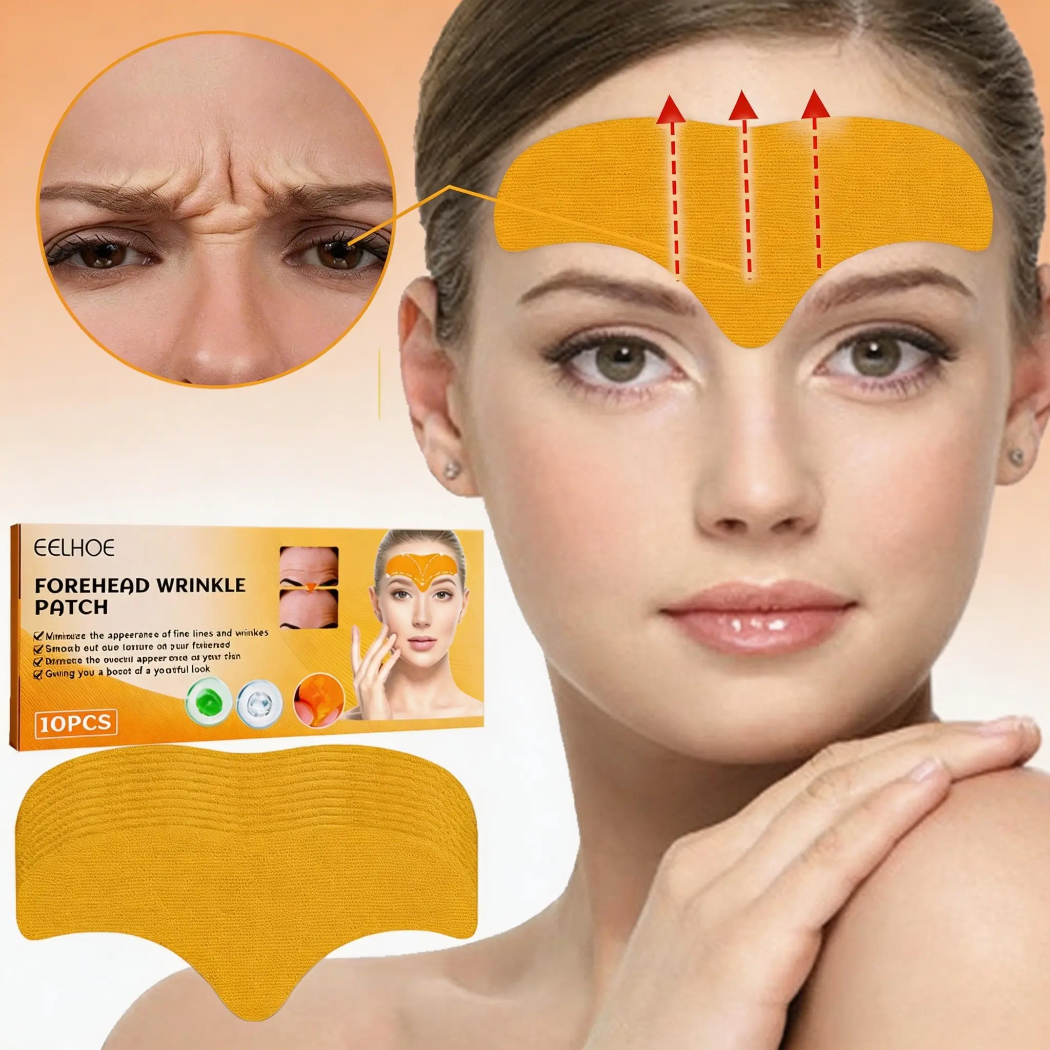 Hydrating Forehead Patches, 10PCS Facial Moisture Care Patches, Gentle and Refreshing Skincare for Forehead Area, Daily Beauty Care Essential
