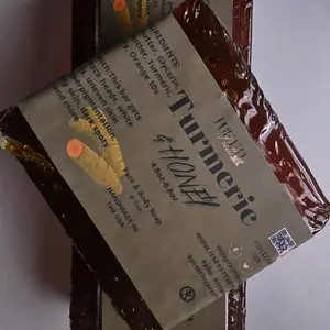 Organic Shea Butter + Turmeric + Honey for  face + Body Glow Soap. For Acne, dark spots, hyperpigmentation, and more.