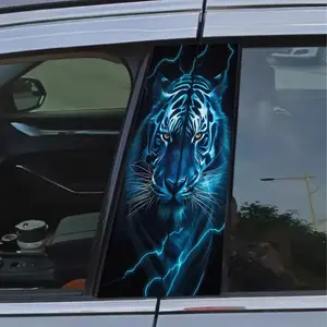 Decorative Car B-Pillar Sticker Set - Scratch-Resistant High-Definition Graphics Weatherproof 49cm x 24cm Easy Application for Vehicle Protection
