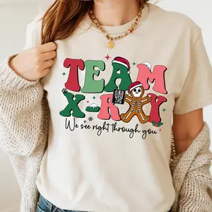 Team Xray We See Right Through You Shirt, Christmas Radiology Sweatshirt, Xmas Rad Tech Sweater, Ct Tech Hoodie, Mri Tech Gift, Gift For Her