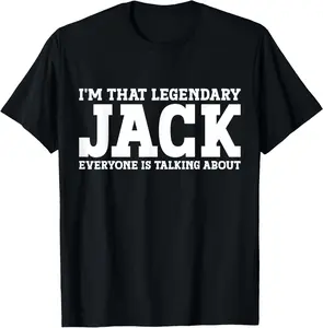 100% Cotton Jack Personal Name Funny Jack T-Shirt