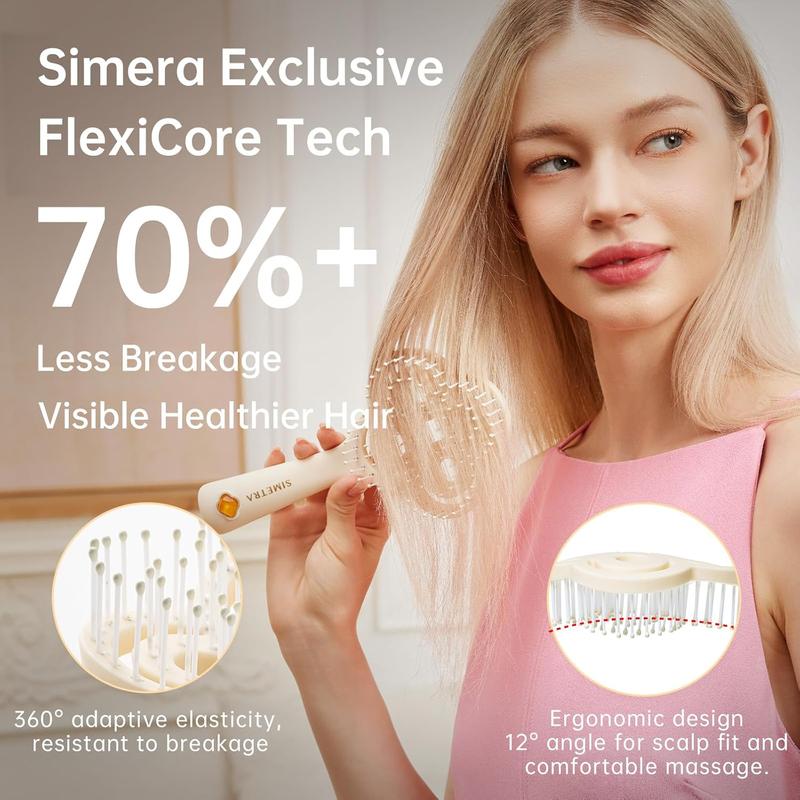 Simetra LuckyComb & Premium boar bristles specially designed effortlessly styling with a 10° angle that hugs the scalp. Made from HIPS high-impact polycarbonate material with natural crystal accents. Valentine's Day gifts
