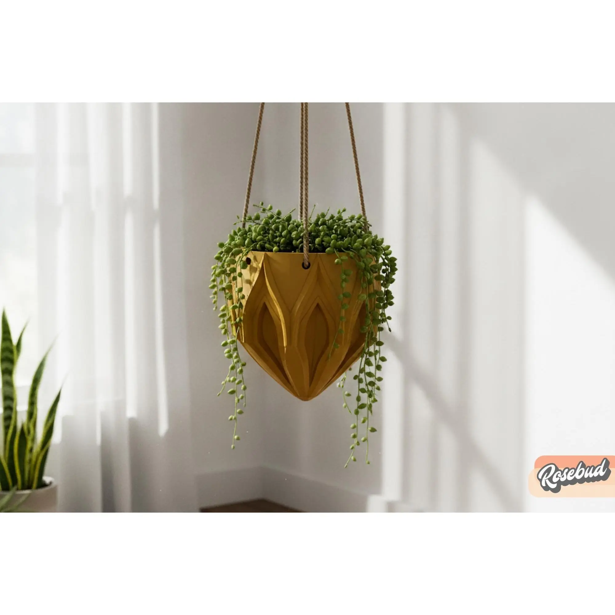 Hanging Planter with Drainage, Modern Hanging Plant Pot, 3D Printed Hanging Planter, Indoor Hanging Planter, Hanging Basket, Hypebeast Decor