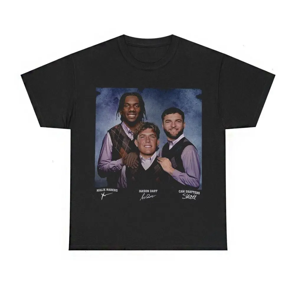 NY Giants Football Graphic T-Shirt Unisex Featuring Jaxson Dart Cam Skattebo and Malik Nabers Art Game Day Fan Apparel