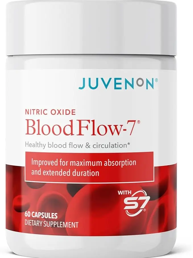 Juvenon BloodFlow-7 Nitric Oxide Supplement with Nitrosigine 60 Capsules