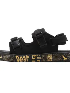 Breathable Couple Beach Sandals, Gold Letter Sole, Dual Function Thick Bottom Shoes, Stylish Summer Footwear for Couples