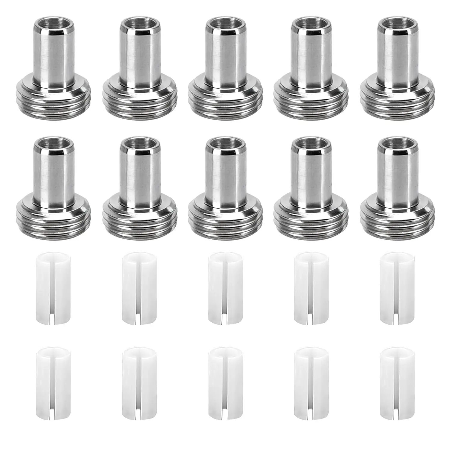 20 count VFL Fiber Optic Visual Fault Locator Replacement  Include 10 count Optical Ceramic Core Tube Sleeve and 10 count Metal Heads Tips Fitting Connectors for Tester Light Meter Network  Tester