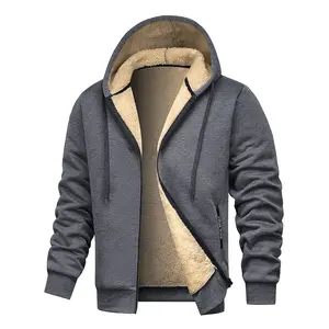 Men's Sherpa Lined Hooded Jacket Ultra-Warm Cozy Fit Daily Casual Outerwear