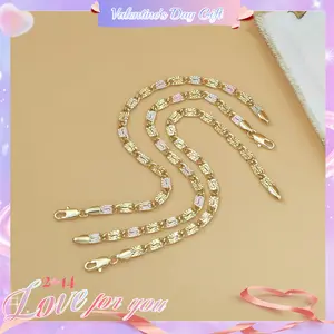 Trendsetter Square Link Spliced Chain Bracelet Aesthetic Hip Hop Unisex Jewelry Stackable Gold Wrist Accessory Anniversary Present For Boyfriend Girlfriend