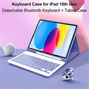 iPad 10th Gen Keyboard Case (10.9”) – Detachable Bluetooth + Protective Cover 📱 Fits iPad 10th Generation (10.9”)