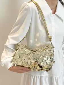 Women's Fashionable Sequin Design Shoulder Bag, Casual Versatile Crossbody Bag for Daily Commuting, Trendy All-match Designer Bag for Women