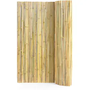 TikTokShopBlackFridayVEVOR Natural Rolled Bamboo Fence, Eco-Friendly Privacy Screen - 6 ft H x 8 ft L x 0.75 in D, Decorative for Garden, Backyard, Balcony, Patio, Pool Side