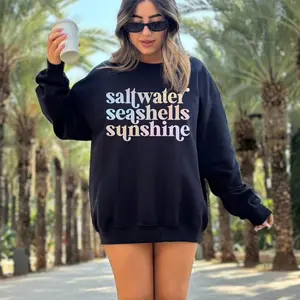 Sunshine Beach Vacation Sweatshirt - Perfect for Coastal Summer Days, Beachy Coastal Sweatshirt - Ideal Vacation Outfit for Ocean Lovers