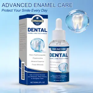 CORACODE Tooth Armor Liquid Drops with Nano Hydroxyapatite & Theobromine, Enamel Strengthening Tooth Drops for Sensitive Teeth, Oral Care Drops for Fresh Breath, Healthy Smile and Daily Teeth Care