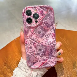 Money Pattern Phone Case, Casing, Decorative Phone Protective Cover, Shockproof Phone Cases Compatible with iPhone 11 12 13 14 15 16 Pro Max