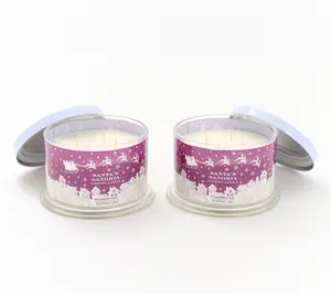 HomeWorx by Slatkin + Co. 18oz S/2 Santa Clause is Comin to Town Candles