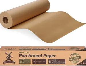 Unbleached 15 x 200 ft Parchment Baking Paper Roll - 250 Sq.Ft for Baking, Cooking, Grilling, Air Fryer and Steaming