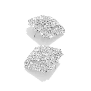 Alyson Embellished Statement Earring - Silver