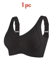 High-Quality Seamless Women's Bra, Comfortable Skin-Friendly, Adjustable Wide Straps, No Underwire, Buckle Back, Casual Lingerie
