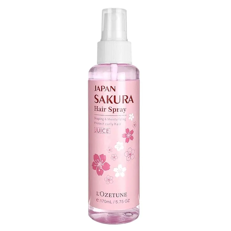 L'ozetune Cherry Blossom Hair Spray 170ML, Anti-Frizz, Long-Lasting Scent, Moisturizing, Smooth Hair, Portable, Perfect for Dates, Affordable