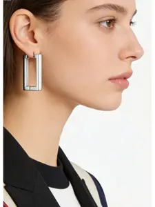 European and American ins style, geometric square-shaped ear clips, women's light luxury hand-polished, 18K gold earrings. Worth having, versatile and suitable for daily wear, parties, and casual occasions.