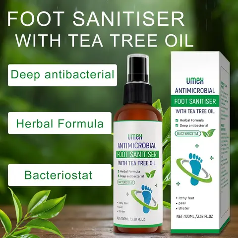 Tea Tree Oil Foot Spray  | Cracked Heels & Athlete’s Foot Relief  | 48H Odor Control  | Callus & Nail Care