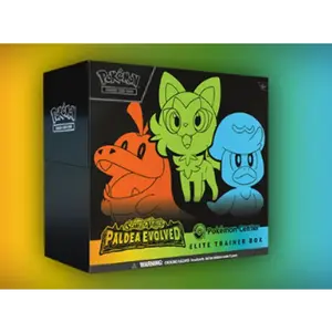 Pokémon Scarlet & Violet - Paldea Evolved Elite Trainer Box with 11 Booster Packs Full-Art Foil Promo Card 45 Cards & 1 Guide Exclusive TCG Set