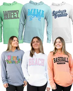 Made For Spring Blend Long Sleeve Hoodie Spring Colors Lightweight