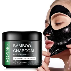 50g Bamboo Charcoal Peel - off Mask with Bamboo Charcoal Ingredient, Effectively Cleans Blackheads, Deeply Purifies Pores, Removes Skin Impurities, Makes Skin Smoother and More Delicate