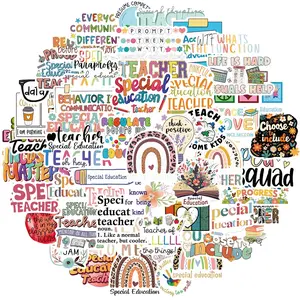 Special Education Teachers Sticker, 50pcs/set Creative Teacher Themed Sticker, Water Bottle Laptop Journal Sticker, Special Education Teachers Gift, Decor