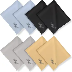 8 PCS Microfiber Cleaning Cloth for Glasses (6"x7"), Premium Eyeglass Cleaning Cloth, Lens Wipes Cloth for Electronics, Glasses, TV Screen, Cell Phone and Laptop, Cleaning the Screens Works Well