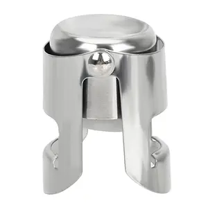 Stainless Steel Champagne Stopper, Portable Sealing Bottle Cap, Wine Bottle Stopper, Bar Utensils for Home Kitchen Party