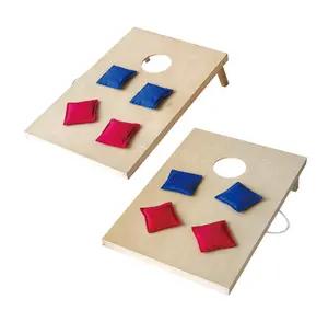 Cornhole Wooden, Stick & Slide, 10 Pieces, 2 Boards, 8 Bean Bags, Family Games, Ages 3+ by MinnARK