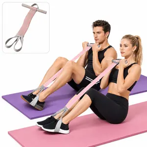 Foot Pedal Resistance Band, Sit-Up Assist Fitness Rope, Home Leg Trainer portable elastic pull rope resistance rope foot pedal puller  workout