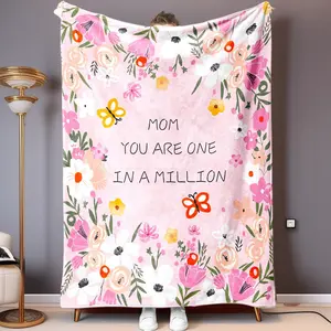 Throw Blankets Anniversary Birthday Gift for Mom Mother,Anniversary Birthday Gift for Mom Mother from Daughter Son, Gift Blanket for Mom Day, Super Soft Flannel Throw Blankets for Bed Couch